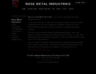 rosemetalindustries.com screenshot