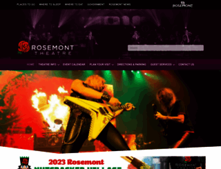rosemonttheatre.com screenshot
