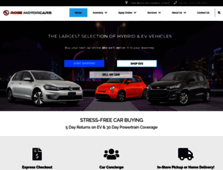 rosemotorcars.com screenshot