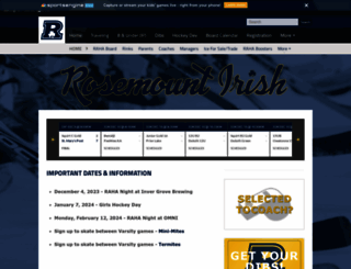 rosemounthockey.sportngin.com screenshot