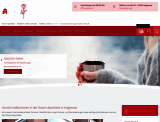 rosenapotheke-hagenow.de screenshot