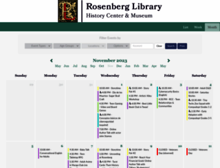 rosenberg-library.evanced.info screenshot