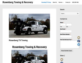 rosenbergtowingandrecovery.com screenshot