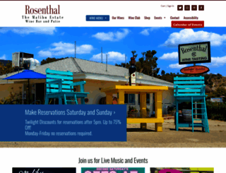 rosenthalestatewines.com screenshot