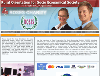 rosescharity.org screenshot