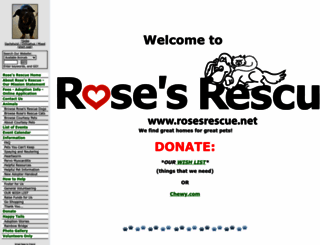 rosesrescue.rescuegroups.org screenshot