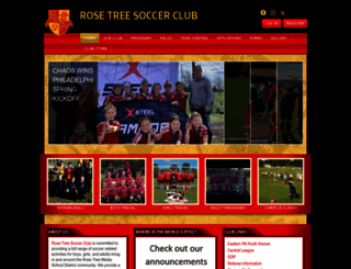 rosetreesoccer.org screenshot
