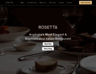 rosettarestaurant.com.au screenshot