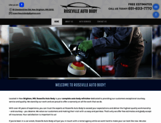 rosevilleautobodyminnesota.com screenshot