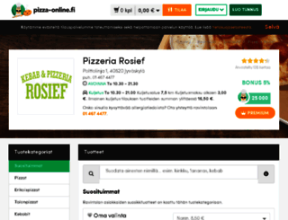 rosief.pizza-online.fi screenshot