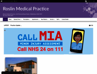 roslinmedicalpractice.co.uk screenshot