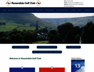 rossendalegolfclub.net screenshot