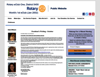 rotaryeclubone.org screenshot