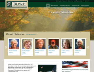 rowefuneralhomes.com screenshot