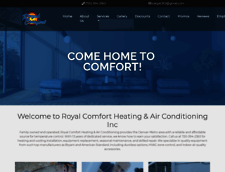 royalcomfortheatingairconditioning.com screenshot