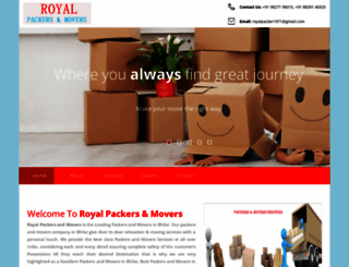 royalpackersandmovers.in screenshot