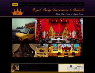 royalpartydecorations.com screenshot