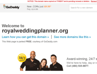 royalweddingplanner.org screenshot