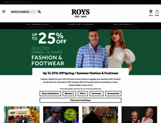 roys.co.uk screenshot
