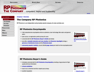 rp-photonics.com screenshot