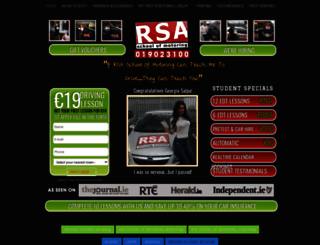 rsaschoolofmotoring.ie screenshot