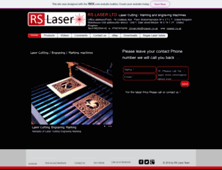 rslaser.co.uk screenshot