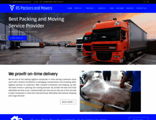 rspackersmovers.in screenshot