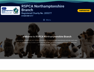 rspca-northamptonshire.org.uk screenshot