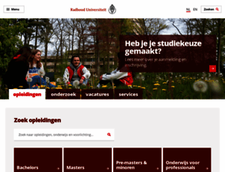 ru.nl screenshot
