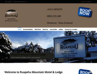 ruapehumotel.co.nz screenshot