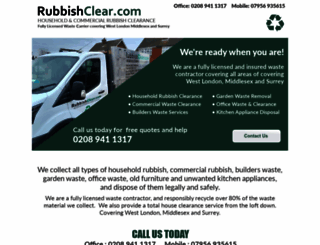 rubbishclear.com screenshot