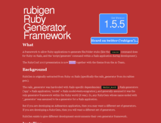 rubigen.rubyforge.org screenshot