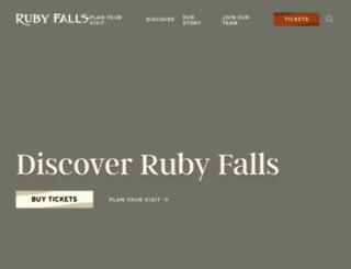 rubyfalls.com screenshot