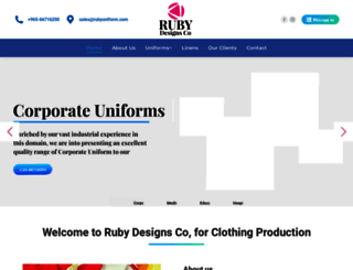 rubyuniforms.com screenshot