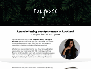 rubywaxx.co.nz screenshot