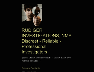 rudigerinvestigations.com screenshot