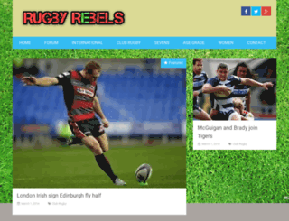 rugbyrebels.co screenshot
