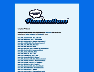 ruminations.aaronkaro.com screenshot