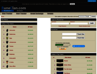 runeclan.com screenshot