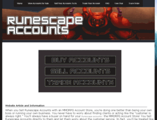 runescape3accounts.com screenshot