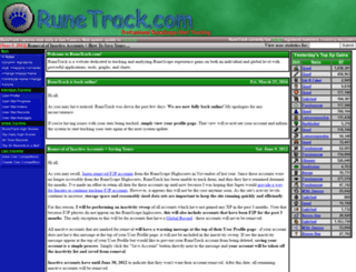 runetrack.com screenshot