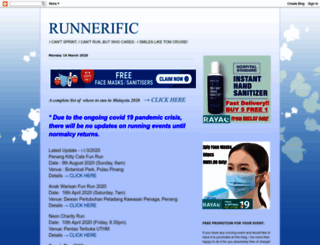 runnerific.blogspot.com screenshot