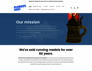 runnershighmedallions.com screenshot