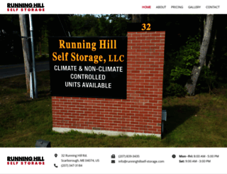 runninghillselfstorage.com screenshot