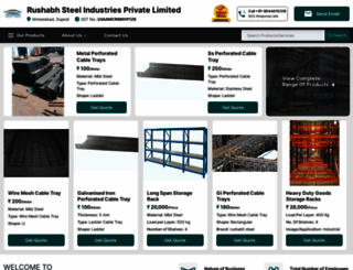 rushabhcabletray.com screenshot