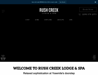 rushcreeklodge.com screenshot