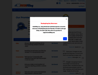 rushfiling.com screenshot
