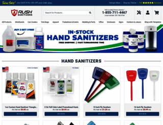 rushsanitizers.com screenshot