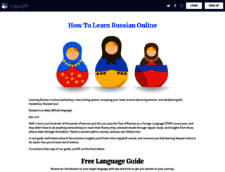 russian.lingualift.com screenshot