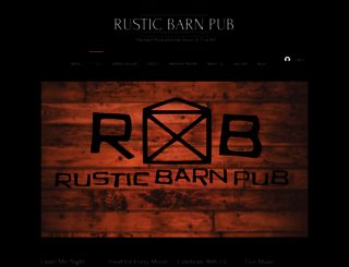 rusticbarnpub.com screenshot